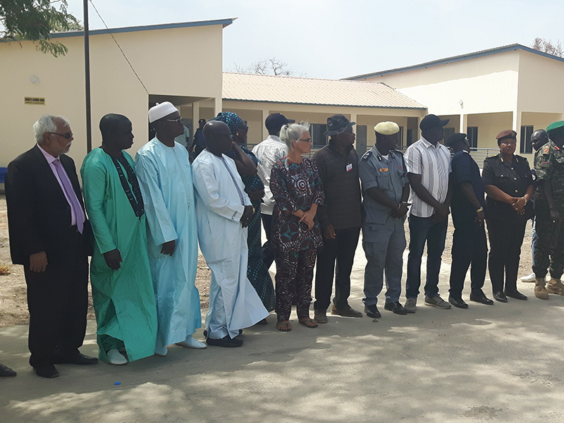 Staff standing at Basse Campus